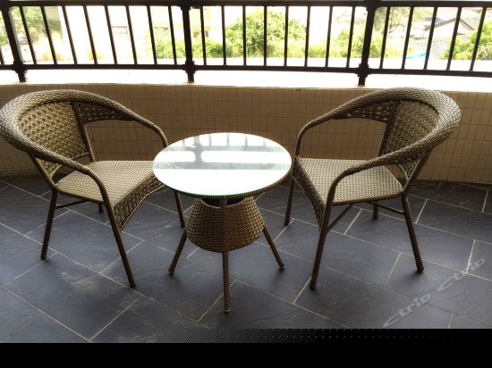 水蓝天园景双床间