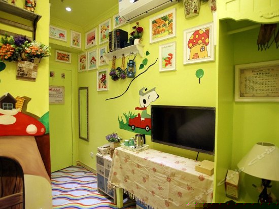 蘑菇精灵,梦幻主题房(无窗)