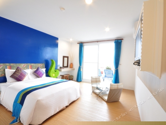 市景阳台双人房