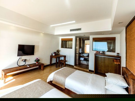 浮曦90°看海花园露台双床房