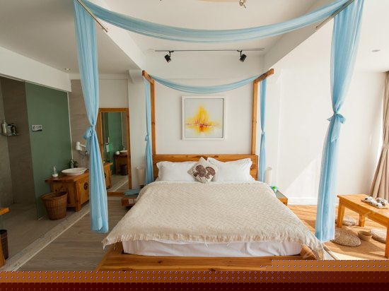 全海景落地窗大床房风花