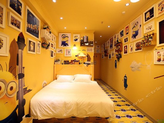 小黄人,动漫主题房(无窗)