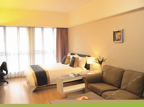 都市夜景双人床