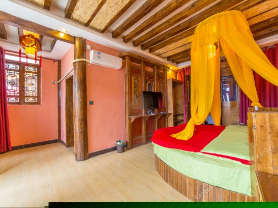 雪山景观花园圆床房