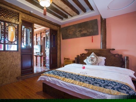 雪山景观花园圆床房