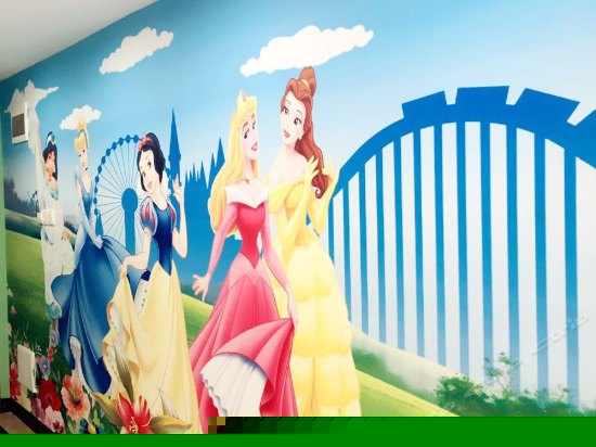 迪士尼公主主题双床间
