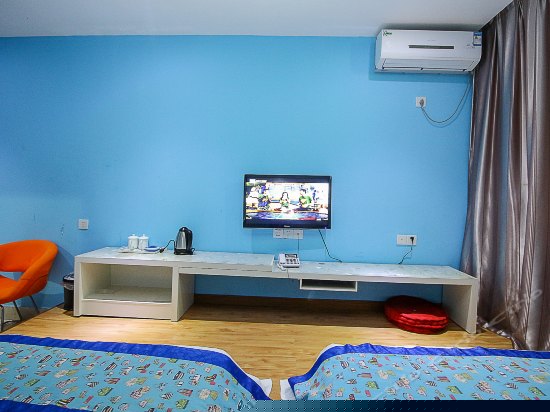 蓝色海洋主题日式双床房