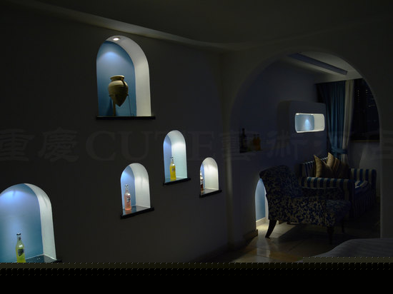 地中海圆床观景套房