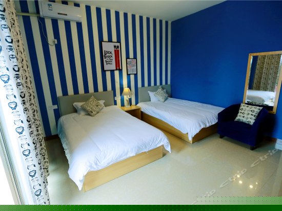 贝壳沙滩店-阳台双床