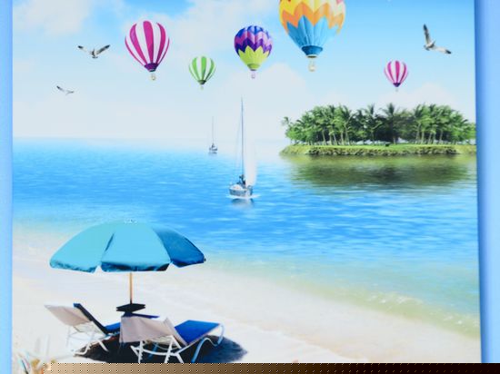 清新阳台海景大床房(海岸龙庭店）