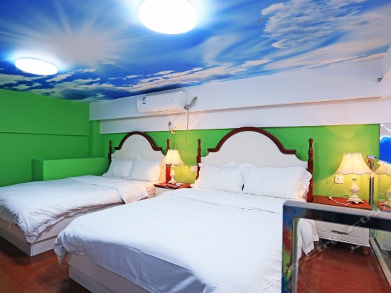 迪士尼公主主题双床间