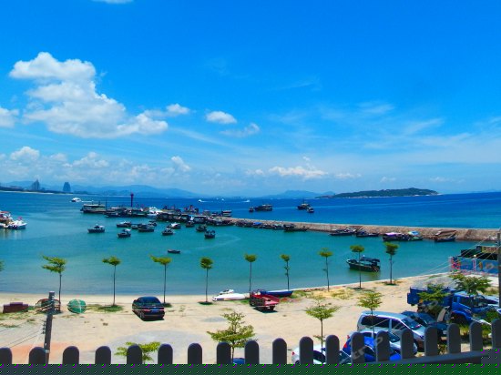 夕阳海景双床房