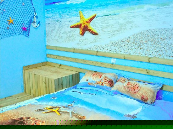 沙滩主题星空房