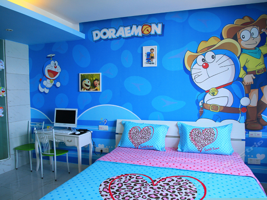 哆啦A梦主题海景家庭房