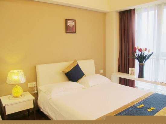 都市夜景双人床