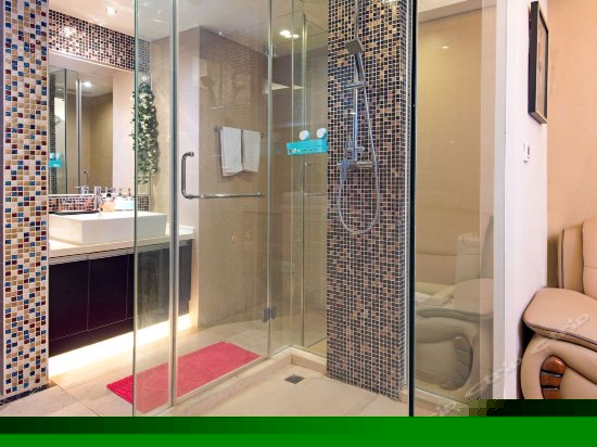 都市夜景双人床