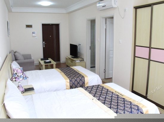 高级市景单卧双床房