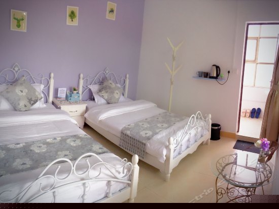 紫色水晶双床间