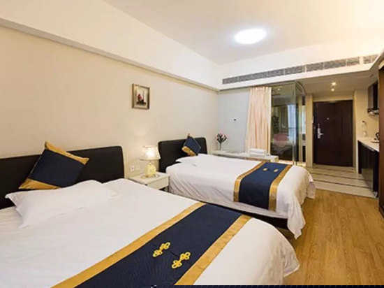 都市夜景双人床