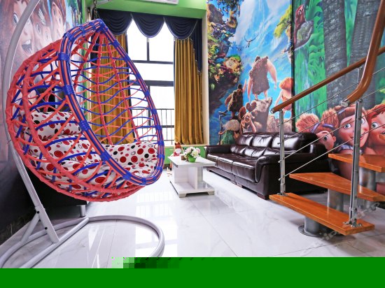 疯狂原始人主题大床房