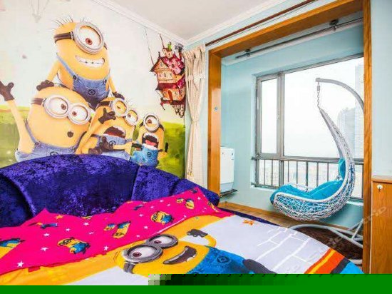 主题海景圆床房