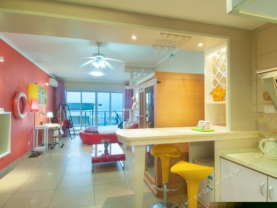 浪漫海景圆床房