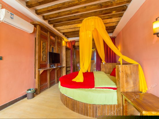 雪山景观花园圆床房