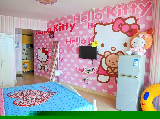 HelloKitty主题阳台正海景蜜月房