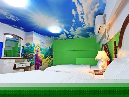 迪士尼公主主题双床间