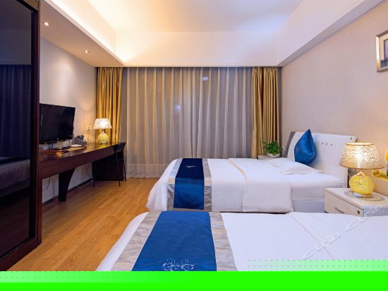 都市夜景双人床