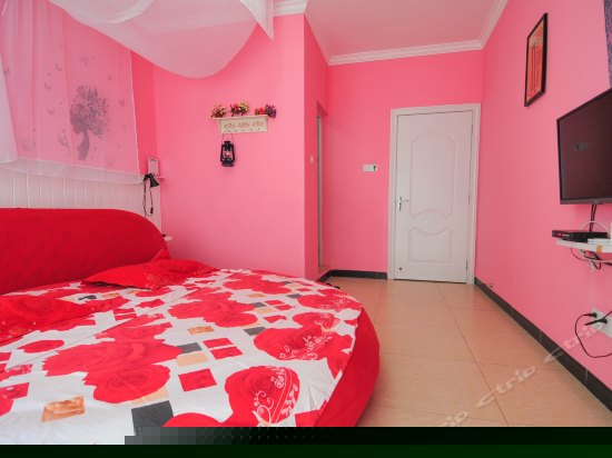 阳台海景圆床房