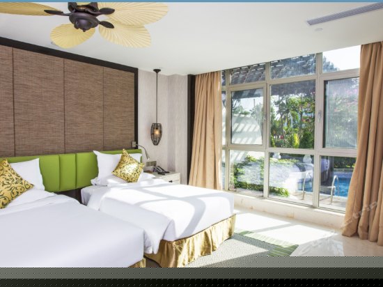 珊瑚家庭池畔两室一厅复式套房