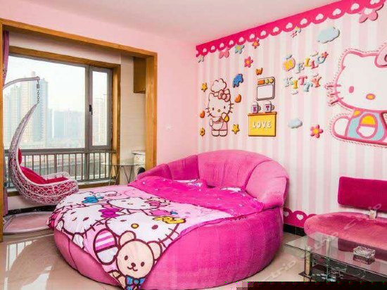 主题海景圆床房