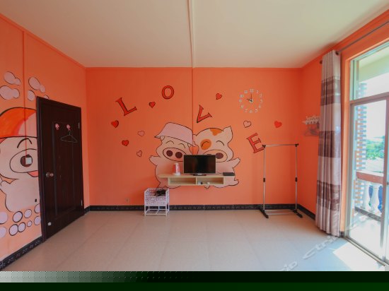 阳台彩绘园景亲子房