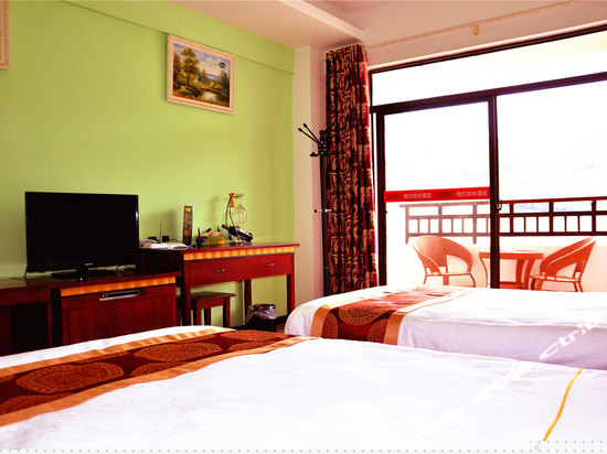 独立阳台山景双床房