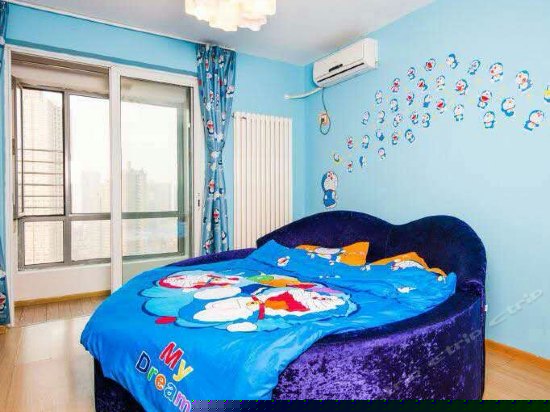 主题海景圆床房