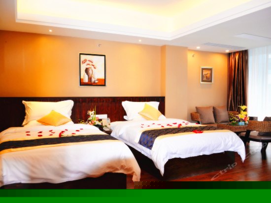 高级园景双床间