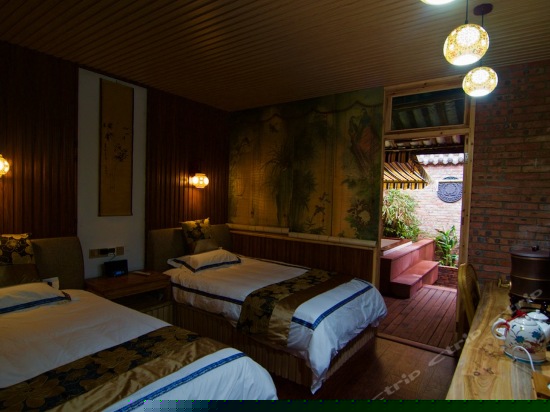 庭院露台双床房