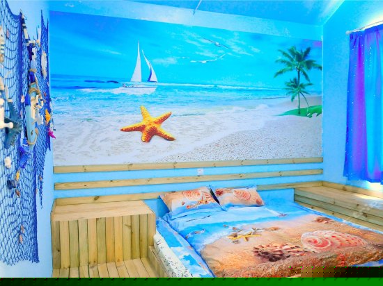 沙滩主题星空房