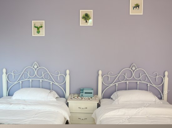 紫色水晶双床间