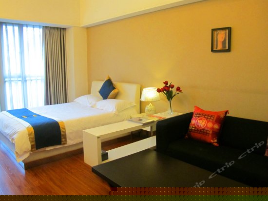 都市夜景双人床