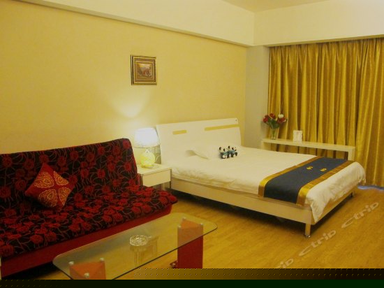 都市夜景双人床