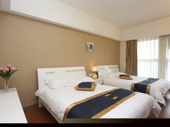 都市夜景双人床