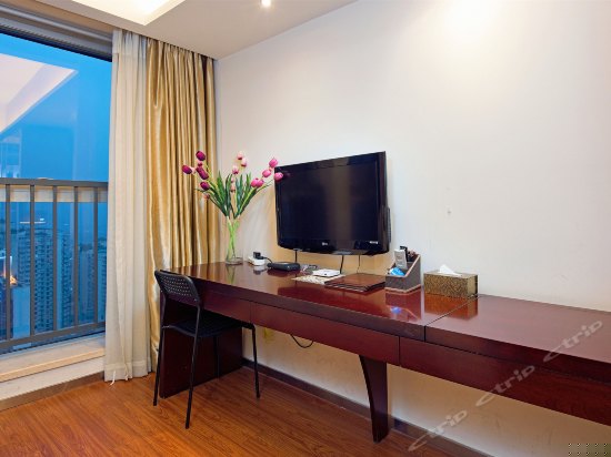 都市夜景双人床